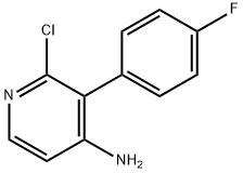 2-CHLORO-4-AMINO-3-(4-FLUOROPHENYL)PYRIDINE Struktur