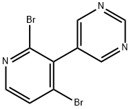 2,4-Dibromo-3-(5-pyrimidyl)pyridine|