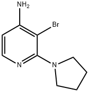 3-BROMO-2-(PYRROLIDIN-1-YL)PYRIDIN-4-AMINE Struktur