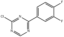 2-Chloro-4-(3,4-difluorophenyl)-1,3,5-triazine Struktur