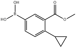 (4-cyclopropyl-3-(methoxycarbonyl)phenyl)boronic acid Struktur