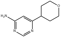6-(tetrahydro-2H-pyran-4-yl)pyrimidin-4-amine Struktur
