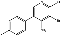 4-Amino-2-chloro-3-bromo-5-(4-tolyl)pyridine Struktur