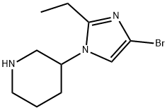 4-Bromo-1-(piperidin-3-yl)-2-ethylimidazole Struktur