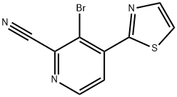3-Bromo-4-(thiazol-2-yl)-2-pyridinecarbonitrile|