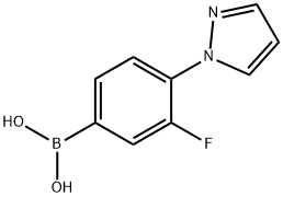 (3-fluoro-4-(1H-pyrazol-1-yl)phenyl)boronic acid Struktur