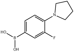 (3-fluoro-4-(pyrrolidin-1-yl)phenyl)boronic acid Struktur