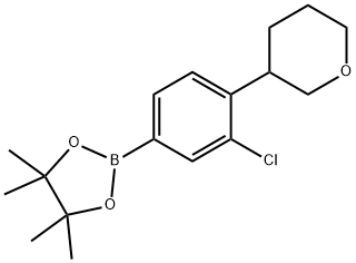 2-(3-chloro-4-(tetrahydro-2H-pyran-3-yl)phenyl)-4,4,5,5-tetramethyl-1,3,2-dioxaborolane|