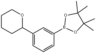 4,4,5,5-tetramethyl-2-(3-(tetrahydro-2H-pyran-2-yl)phenyl)-1,3,2-dioxaborolane Struktur