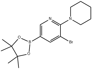 5-Bromo-6-(piperidin-1-yl)pyridine-3-boronic acid pinacol ester|