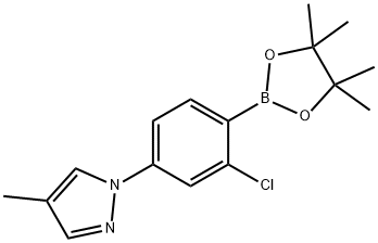 2-Chloro-4-(4-methyl-1H-pyrazol-1-yl)phenylboronic acid pinacol ester|1-(3-chloro-4-(4,4,5,5-tetramethyl-1,3,2-dioxaborolan-2-yl)phenyl)-4-methyl-1H-pyrazole
