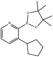 3-(Cyclopentyl)pyridine-2-boronic acid pinacol ester Struktur