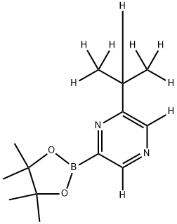 [6-(iso-Propyl)pyrazine-d9]-2-boronic acid pinacol ester Struktur