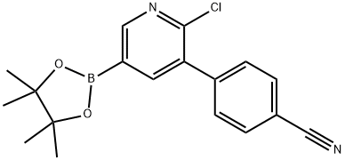 6-Chloro-5-(4-cyanophenyl)pyridine-3-boronic acid pinacol ester Struktur