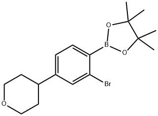 2-(2-bromo-4-(tetrahydro-2H-pyran-4-yl)phenyl)-4,4,5,5-tetramethyl-1,3,2-dioxaborolane|