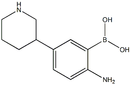 2-Amino-5-(piperidin-3-yl)phenylboronic acid Struktur