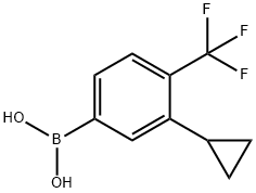 (3-cyclopropyl-4-(trifluoromethyl)phenyl)boronic acid Struktur