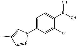 2-Bromo-4-(4-methyl-1H-pyrazol-1-yl)phenylboronic acid Struktur