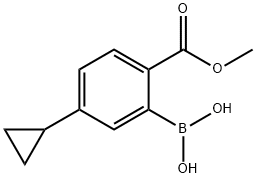 (5-cyclopropyl-2-(methoxycarbonyl)phenyl)boronic acid Struktur