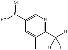 (5-methyl-6-(methyl-d3)pyridin-3-yl)boronic acid Struktur