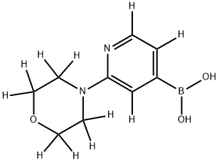 (2-(morpholino-d8)pyridin-4-yl-3,5,6-d3)boronic acid Struktur