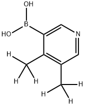 (4,5-bis(methyl-d3)pyridin-3-yl)boronic acid Struktur
