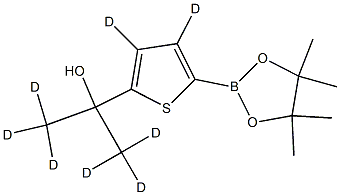 2-(5-(4,4,5,5-tetramethyl-1,3,2-dioxaborolan-2-yl)thiophen-2-yl-3,4-d2)propan-1,1,1,3,3,3-d6-2-ol Structure