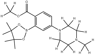 methyl-d3 4-(4-(methyl-d3)piperazin-1-yl-2,2,3,3,5,5,6,6-d8)-2-(4,4,5,5-tetramethyl-1,3,2-dioxaborolan-2-yl)benzoate|