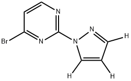4-bromo-2-(1H-pyrazol-1-yl-d3)pyrimidine Struktur