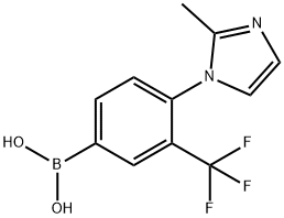 (4-(2-methyl-1H-imidazol-1-yl)-3-(trifluoromethyl)phenyl)boronic acid Struktur