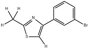 4-(3-bromophenyl)-2-(methyl-d3)thiazole-5-d Struktur