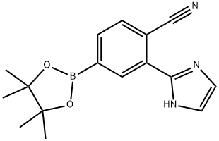 2-(1H-imidazol-2-yl)-4-(4,4,5,5-tetramethyl-1,3,2-dioxaborolan-2-yl)benzonitrile|