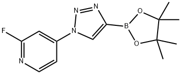 2-fluoro-4-(4-(4,4,5,5-tetramethyl-1,3,2-dioxaborolan-2-yl)-1H-1,2,3-triazol-1-yl)pyridine, 2256758-01-5, 结构式
