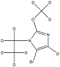 5-bromo-1-(ethyl-d5)-2-(methoxy-d3)-1H-imidazole-4-d Struktur