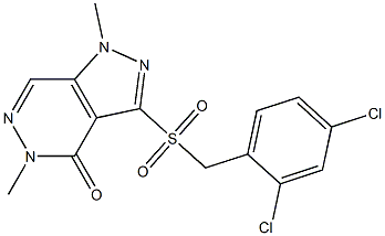 3-[(2,4-dichlorobenzyl)sulfonyl]-1,5-dimethyl-4,5-dihydro-1H-pyrazolo[3,4-d]pyridazin-4-one Struktur