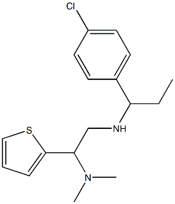 [1-(4-chlorophenyl)propyl][2-(dimethylamino)-2-(thiophen-2-yl)ethyl]amine Struktur