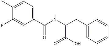 2-[(3-fluoro-4-methylbenzoyl)amino]-3-phenylpropanoic acid Structure