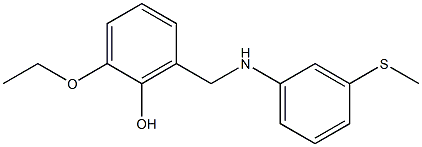 2-ethoxy-6-({[3-(methylsulfanyl)phenyl]amino}methyl)phenol Structure