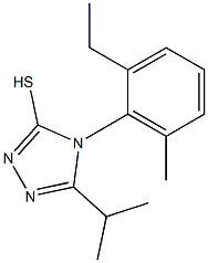 4-(2-ethyl-6-methylphenyl)-5-(propan-2-yl)-4H-1,2,4-triazole-3-thiol Struktur
