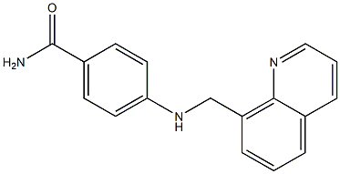 4-[(quinolin-8-ylmethyl)amino]benzamide Struktur