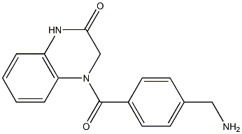 4-{[4-(aminomethyl)phenyl]carbonyl}-1,2,3,4-tetrahydroquinoxalin-2-one Struktur