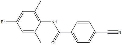 N-(4-bromo-2,6-dimethylphenyl)-4-cyanobenzamide Struktur
