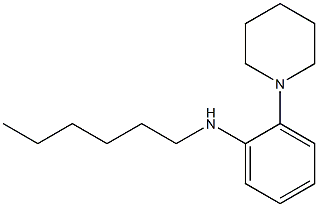 N-hexyl-2-(piperidin-1-yl)aniline Struktur