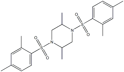 1,4-bis[(2,4-dimethylphenyl)sulfonyl]-2,5-dimethylpiperazine Structure