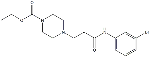 ethyl 4-[3-(3-bromoanilino)-3-oxopropyl]-1-piperazinecarboxylate Struktur