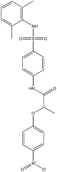 N-{4-[(2,6-dimethylanilino)sulfonyl]phenyl}-2-(4-nitrophenoxy)propanamide Struktur