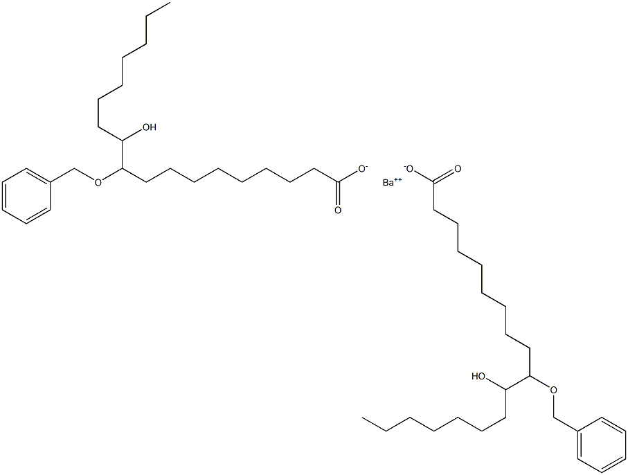 Bis(10-benzyloxy-11-hydroxystearic acid)barium salt Structure