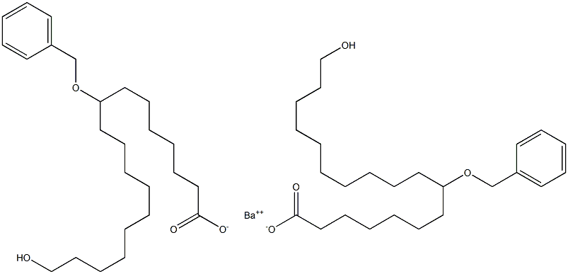 Bis(8-benzyloxy-18-hydroxystearic acid)barium salt Structure