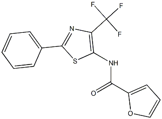 2-Phenyl-4-(trifluoromethyl)-5-(2-furylcarbonylamino)thiazole Structure