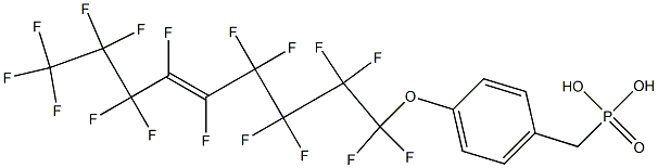 4-[(Heptadecafluoro-5-nonenyl)oxy]benzylphosphonic acid Struktur